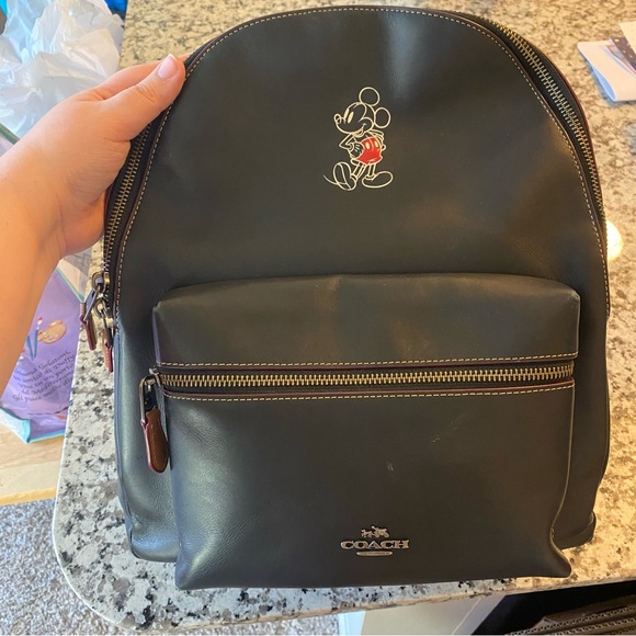 Coach Disney Mickey Charlie Leather Backup in Chalk - Picture 2 of 9